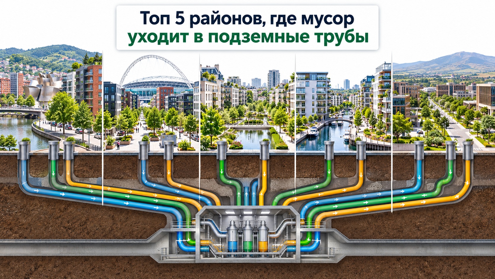 Топ 5 районов, где мусор уходит в подземные трубы