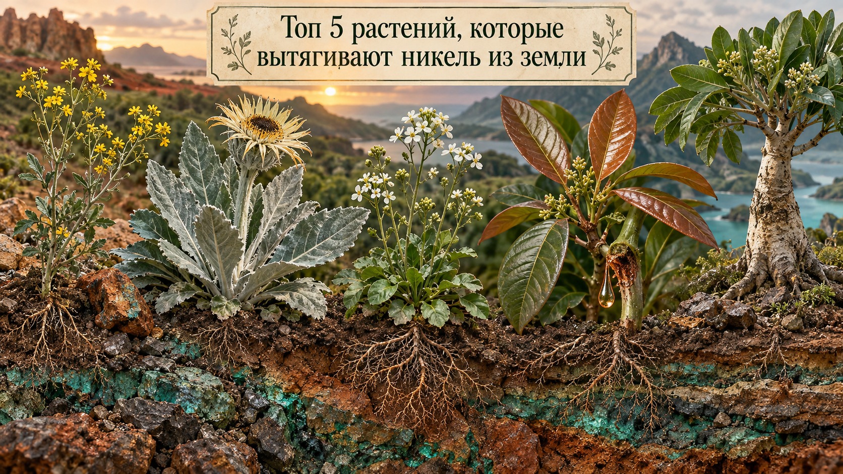 Топ 5 растений, которые вытягивают никель из земли