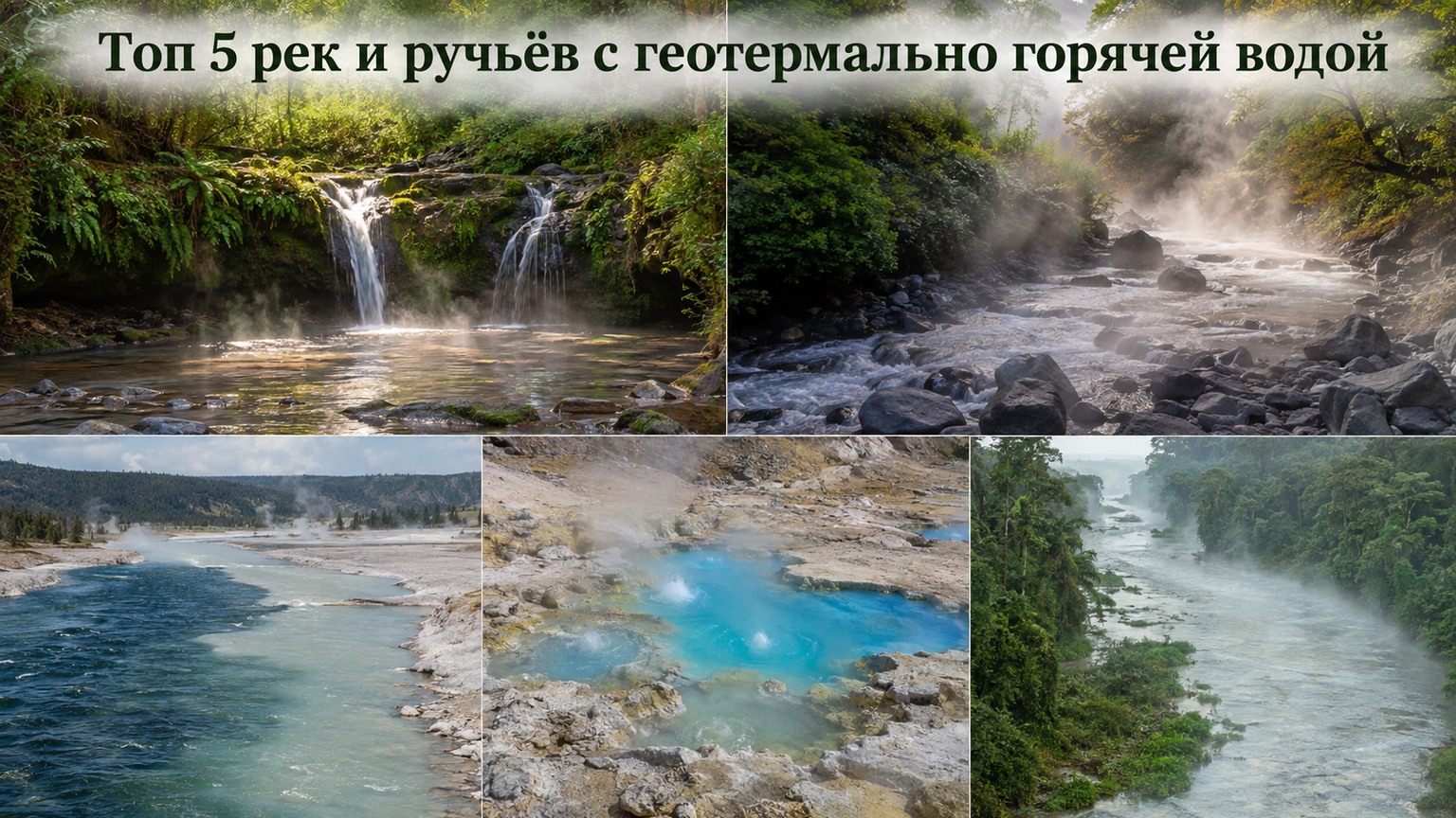 Топ 5 рек и ручьёв с геотермально горячей водой