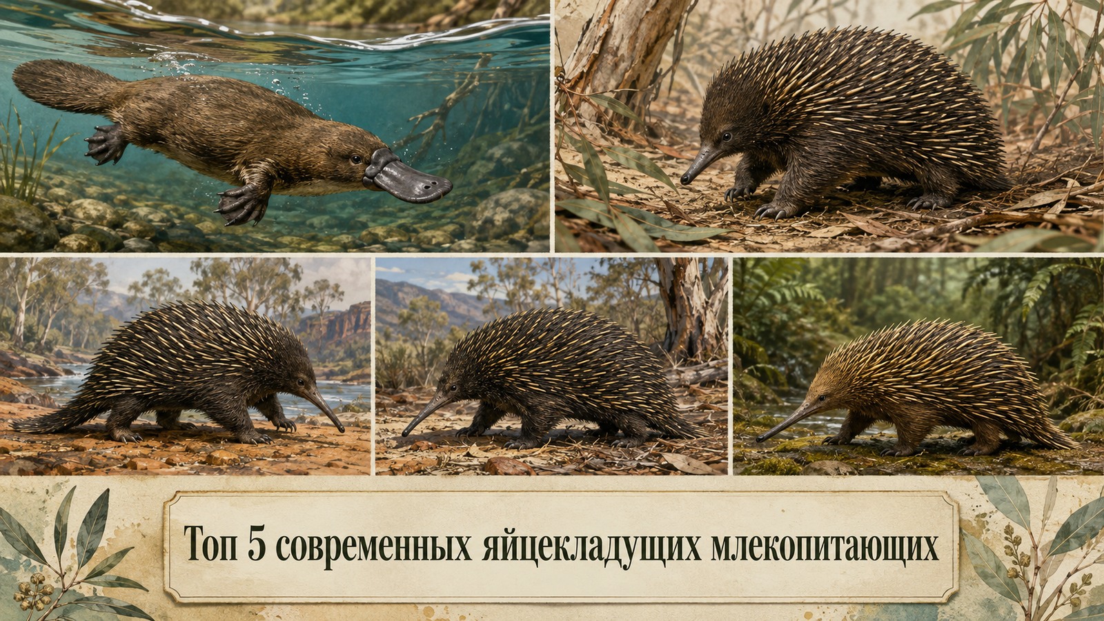 Топ 5 современных яйцекладущих млекопитающих