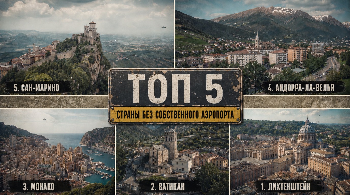 Топ 5 стран без собственного аэропорта