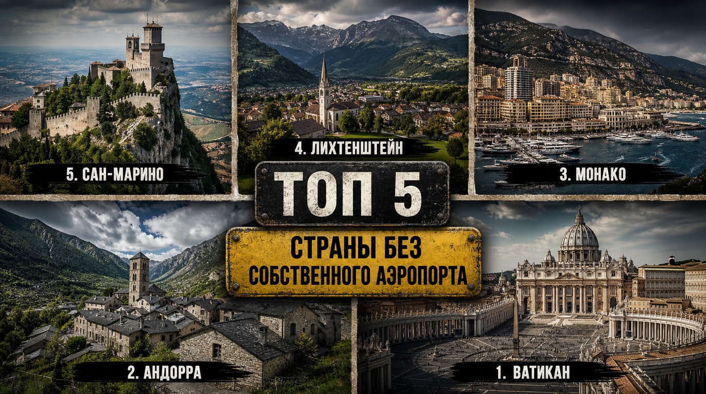 Топ 5 стран без собственного аэропорта