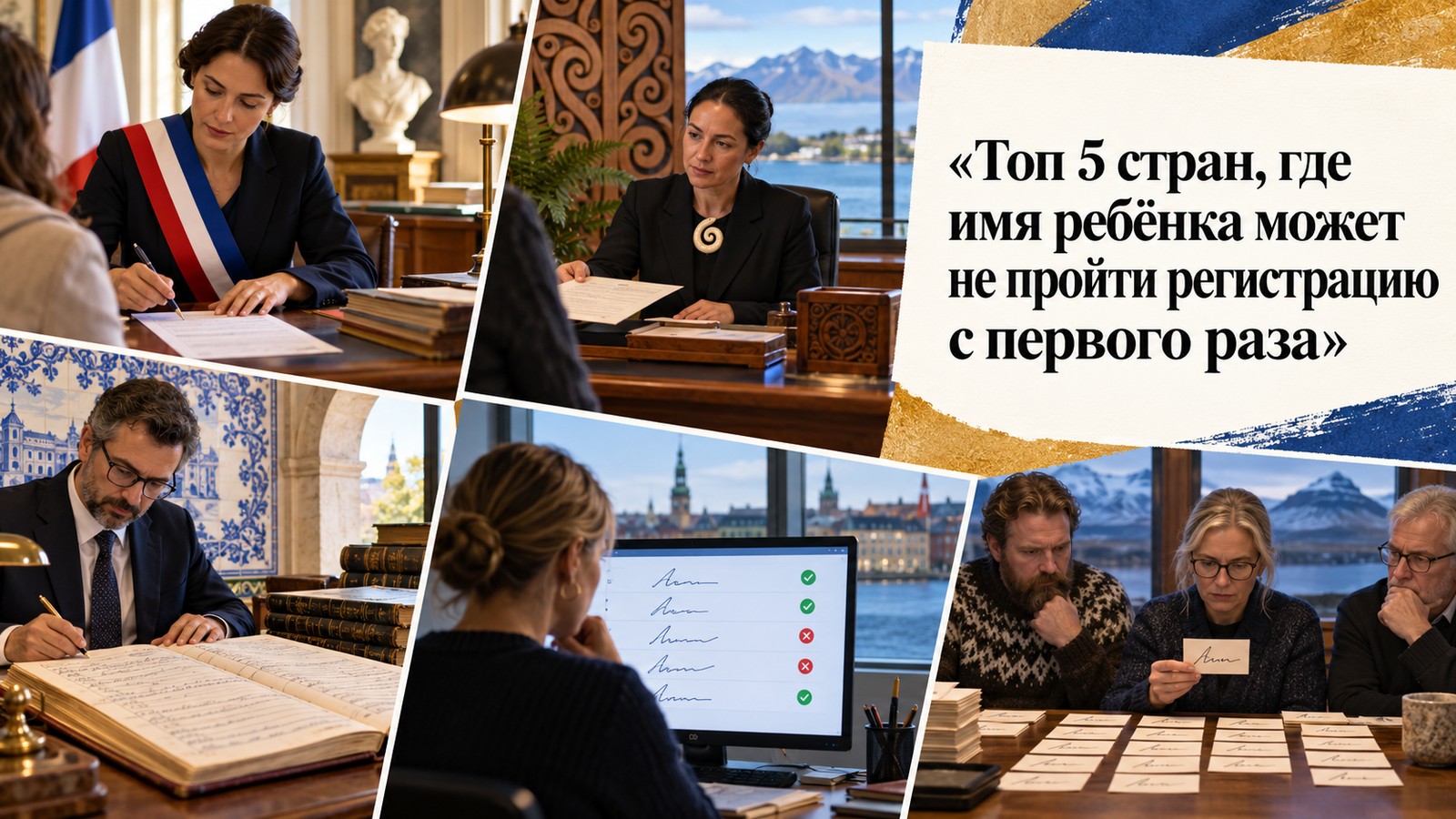 Топ 5 стран, где имя ребёнка может не пройти регистрацию с первого раза