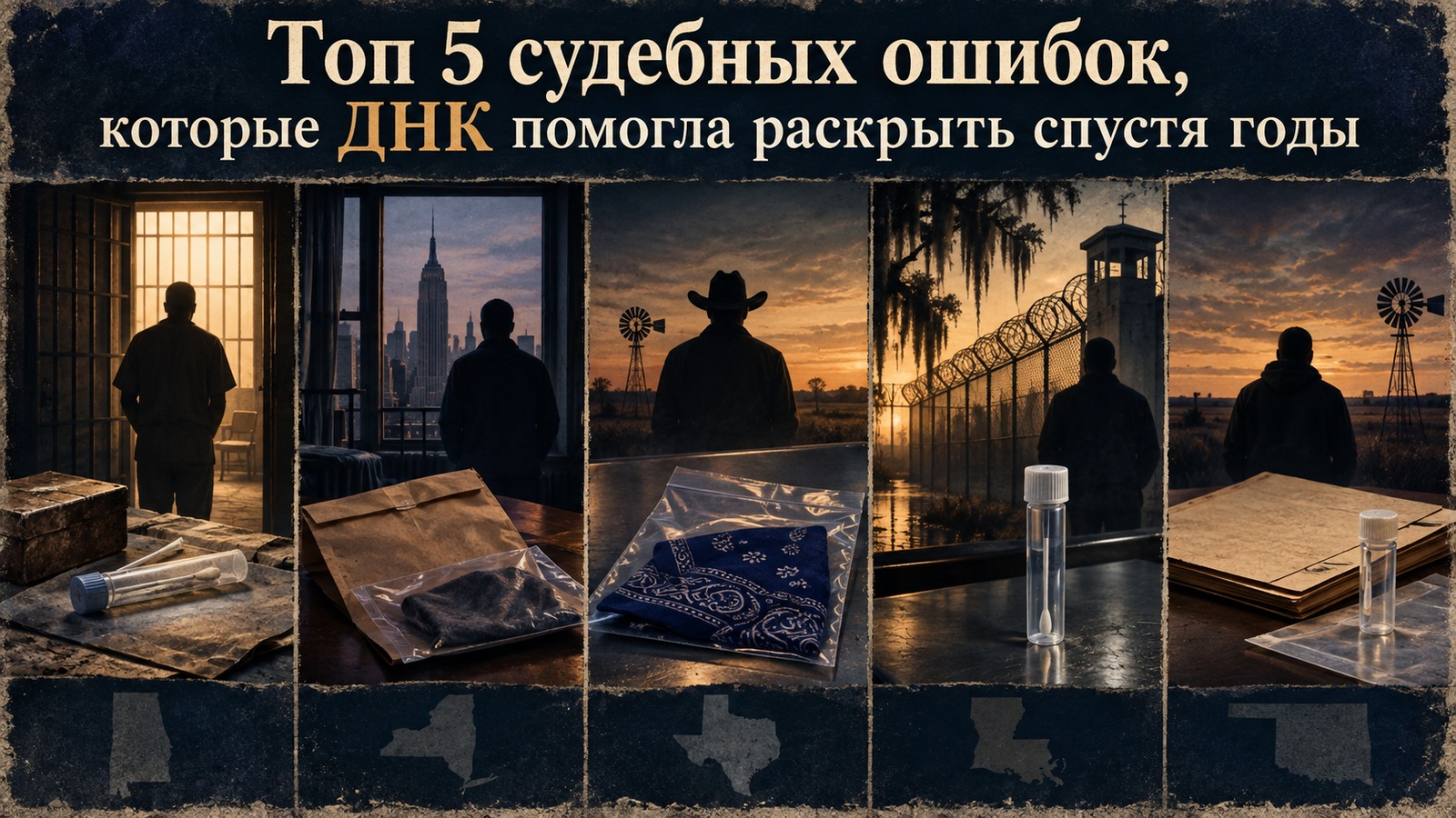 Топ 5 судебных ошибок, которые ДНК помогла раскрыть спустя годы