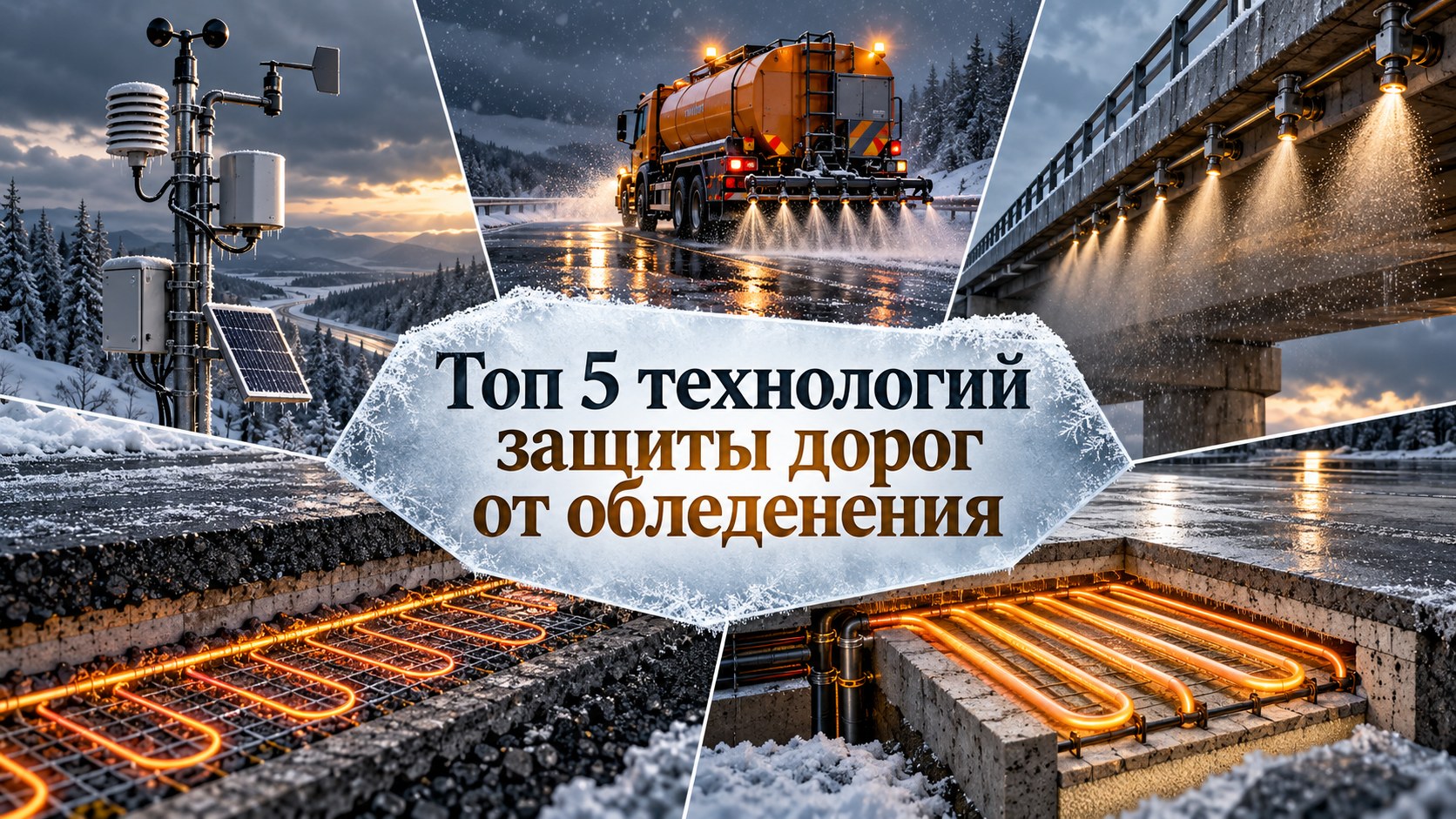 Топ 5 технологий защиты дорог от обледенения