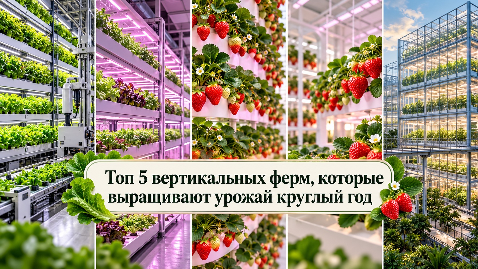 Топ 5 вертикальных ферм, которые выращивают урожай круглый год