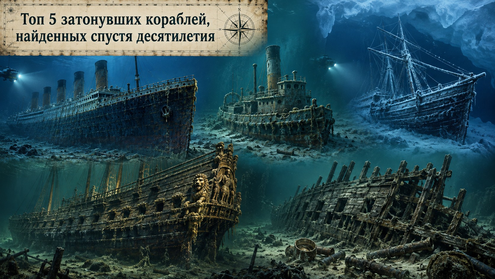 Топ 5 затонувших кораблей, найденных спустя десятилетия