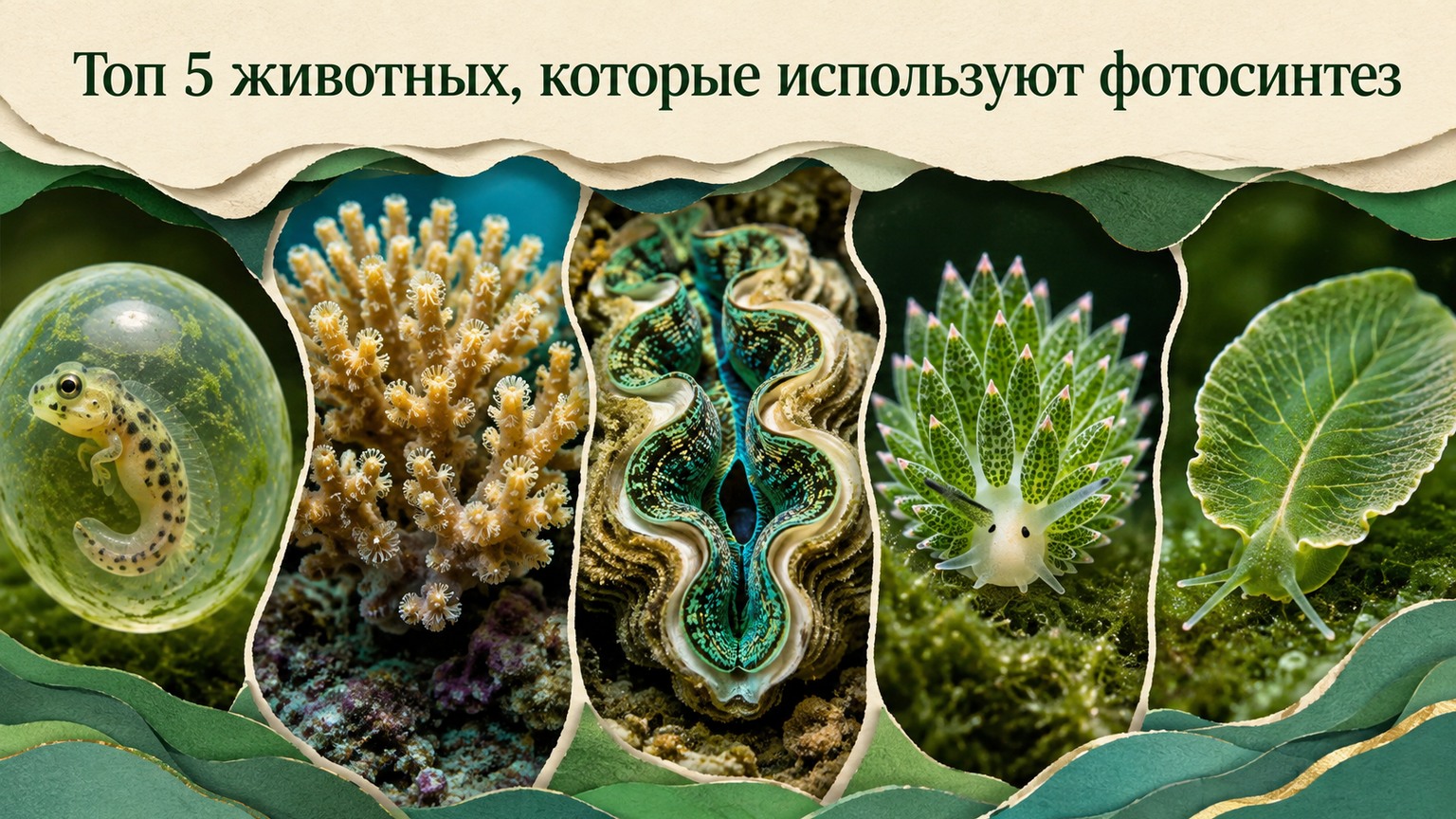 Топ 5 животных, которые используют фотосинтез