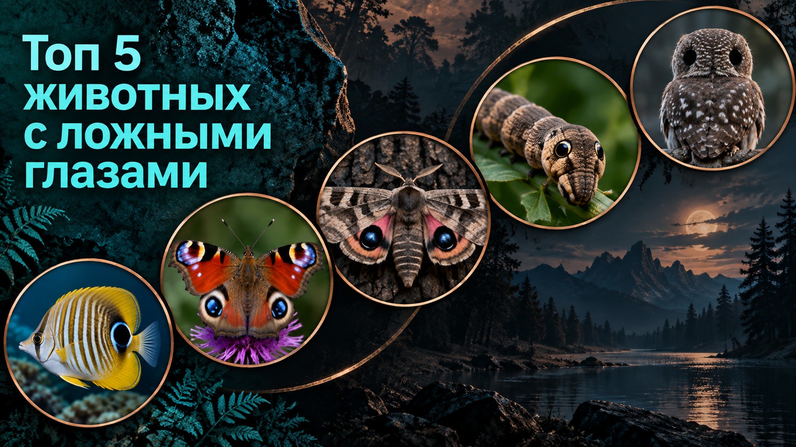 Топ 5 животных с ложными глазами