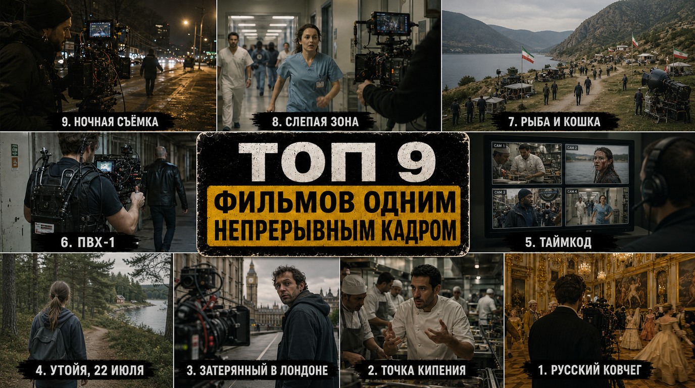 Топ 9 фильмов, снятых одним непрерывным кадром