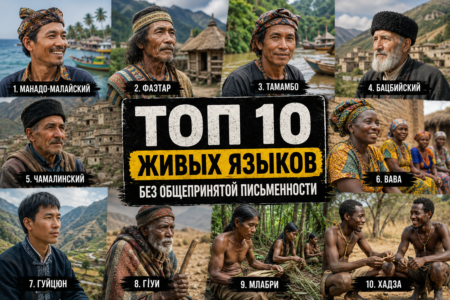 Топ 10 живых языков без общепринятой письменности