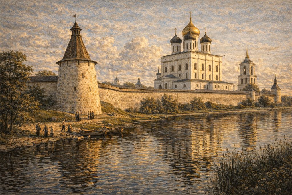 Псковский кремль (Кром) и Троицкий собор